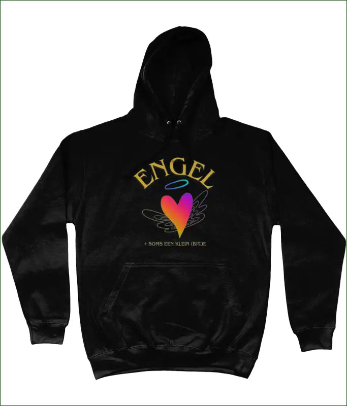 ENGEL + soms een klein B’tje - Unisex Hoodie in 3 Kleuren - XS / Deep Black - Kleding