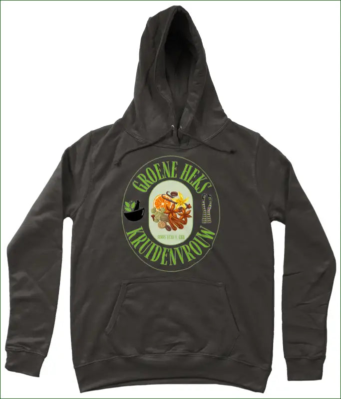 Hoodie voor Dames met opdruk ’Groene Heks Kruidenvrouw sinds 1780 v. Chr’ - XS / Grey - Kleding