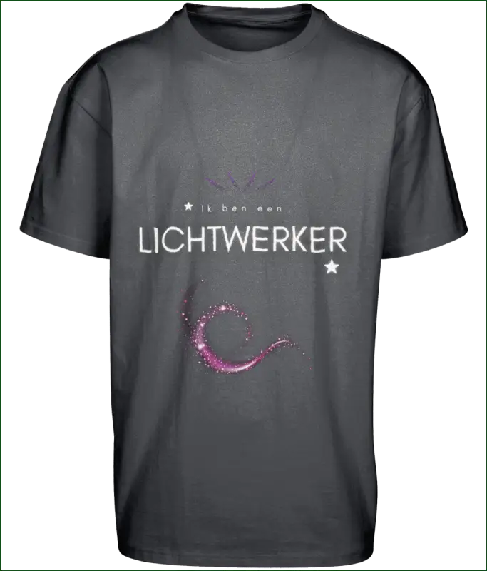 ☆ Ik ben een LICHTWERKER ☆ Oversized Extra Wijd T-shirt Unisex Katoen - XS / Charcoal - Kleding