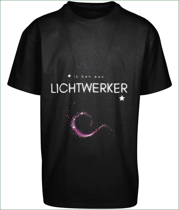 ☆ Ik ben een LICHTWERKER ☆ Oversized Extra Wijd T-shirt Unisex Katoen - XS / Black - Kleding