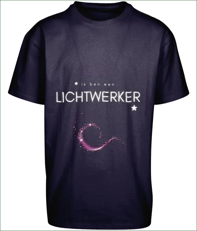 ☆ Ik ben een LICHTWERKER ☆ Oversized Extra Wijd T-shirt Unisex Katoen - XS / Navy - Kleding