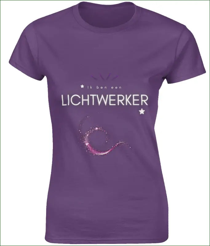 ☆ Ik ben een LICHTWERKER ☆ SoftStyle T-shirt voor Vrouwen - S / Purple - Kleding