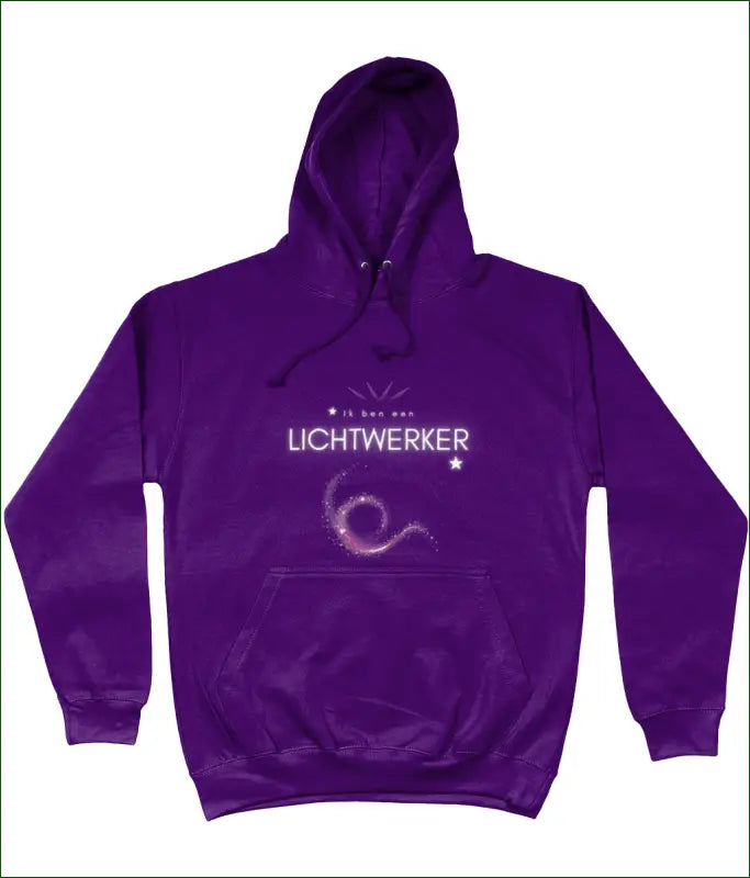 ☆ Ik ben een LICHTWERKER ☆ Unisex Hoodie in 4 Kleuren - XS / Purple - Kleding