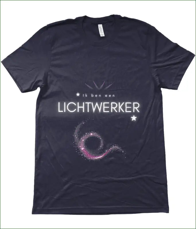 ☆ Ik ben een LICHTWERKER ☆ Unisex T-shirt van Katoen - XS / Navy - Kleding