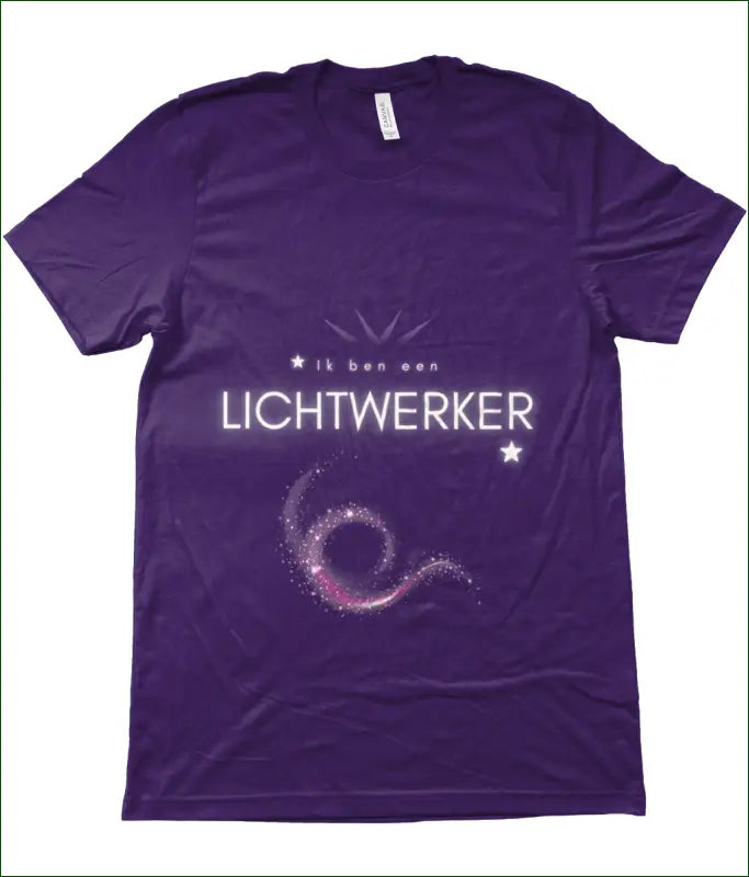 ☆ Ik ben een LICHTWERKER ☆ Unisex T-shirt van Katoen - XS / Purple - Kleding