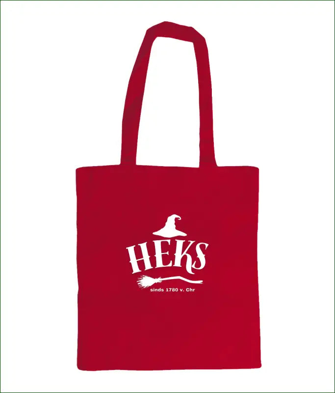 Kleurrijke Tas van Katoen met Opdruk ’HEKS sinds 1780 v. Chr’ - Classic Red - Kleding
