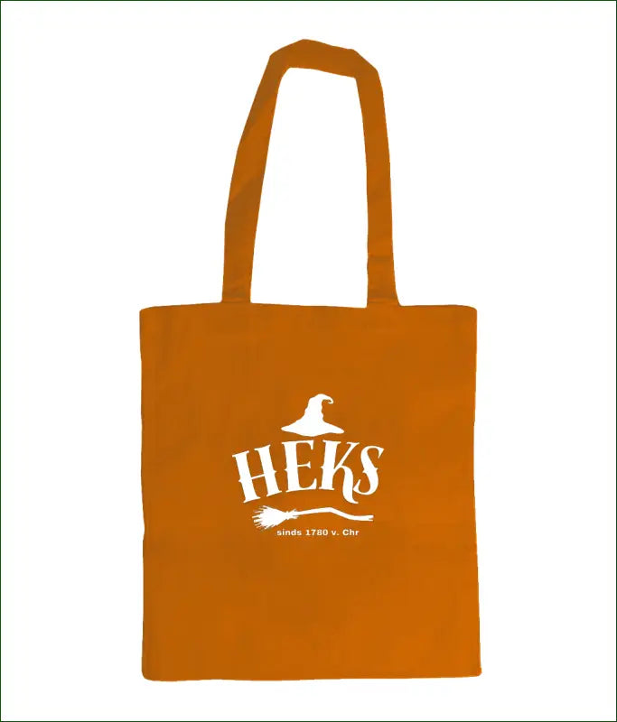Kleurrijke Tas van Katoen met Opdruk ’HEKS sinds 1780 v. Chr’ - Orange - Kleding