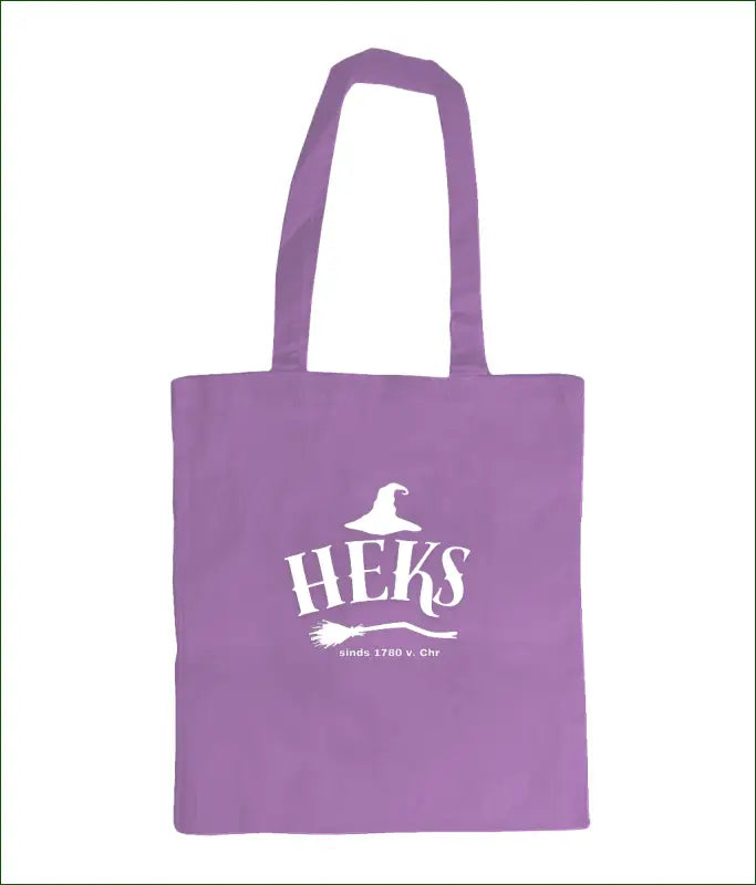 Kleurrijke Tas van Katoen met Opdruk ’HEKS sinds 1780 v. Chr’ - Lavender - Kleding