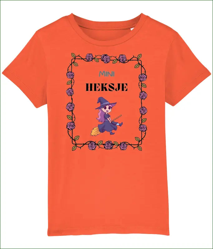 Mini-Heksje Meisjes T-shirt - XS / Oranje - Kleding