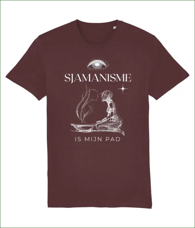 Unisex T-shirt van Katoen met de opdruk ’SJAMANISME is mijn pad’ - XXS / Glazed Green - Kleding