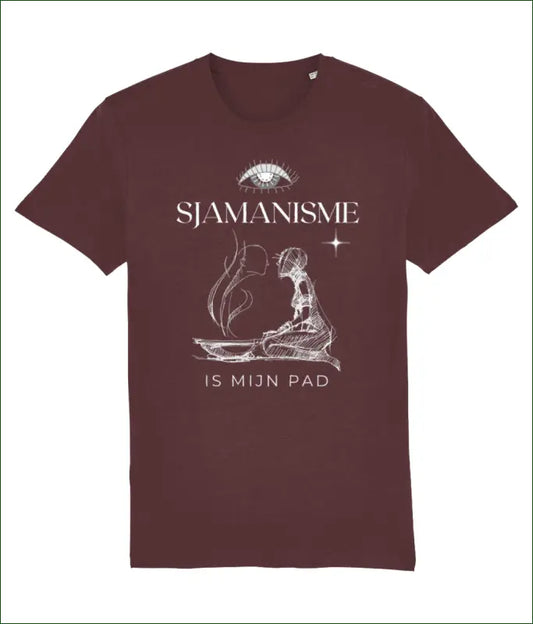 Unisex T-shirt van Katoen met de opdruk ’SJAMANISME is mijn pad’ - XXS / Glazed Green - Kleding