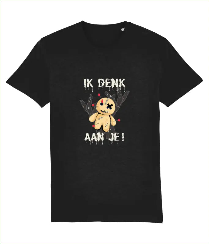 Unisex T-shirt van Katoen tot en met Maat 5XL met de Opdruk ’IK DENK AAN JE!’ - XXS / Black - Kleding