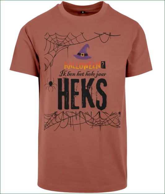 Heksen Heren T-shirt Katoen ’Halloween? Ik ben het hele jaar HEKS’ - S / Bark - Kleding