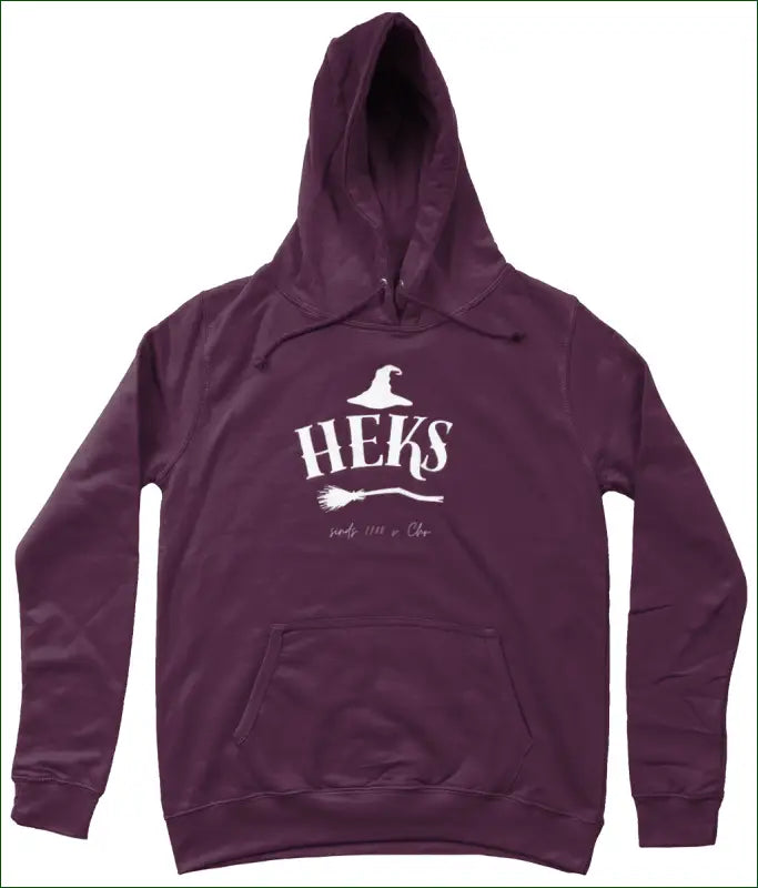 Hoodie voor Dames Hoodie met opdruk ’HEKS sinds 1780 v. Chr’ - XS / Plum - Kleding