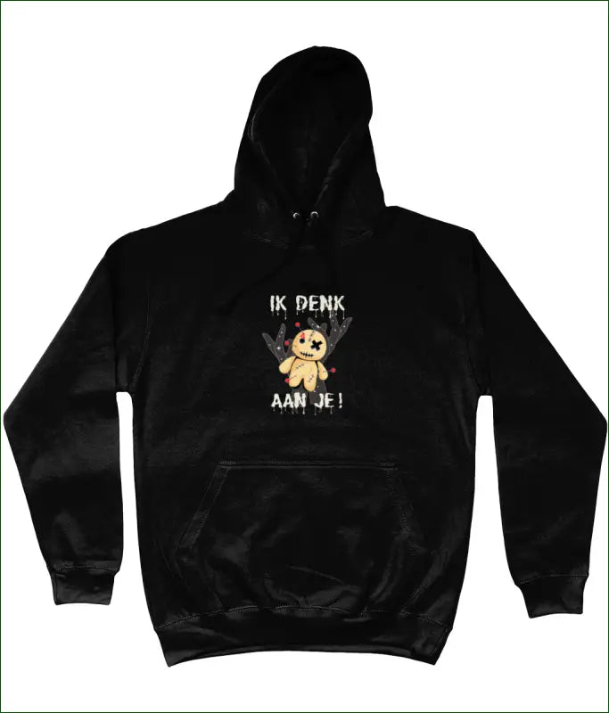 IK DENK AAN JE! Unisex Hoodie in 3 Kleuren - XS / Deep Black - Kleding